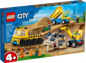 Конструктор LEGO® CITY Будівельна вантажівка й кулястий кран-таран