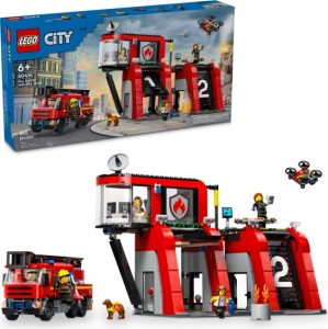 Конструктор LEGO® CITY Пожежне депо з пожежною машиною Конструктор LEGO® CITY Пожежне депо з пожежною машиною