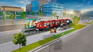Конструктор LEGO® CITY Трамвай і вокзал у центрі міста Конструктор LEGO® CITY Трамвай і вокзал у центрі міста