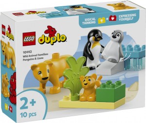 Конструктор LEGO® DUPLO® Сімейства диких тварин: Пінгвіни та Леви Конструктор LEGO® DUPLO® Сімейства диких тварин: Пінгвіни та Леви
