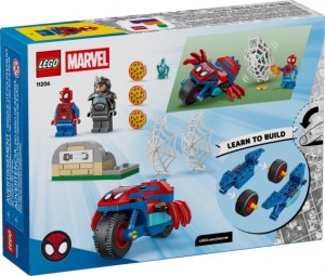 Конструктор LEGO® Super Heroes Marvel™ Павук на мотоциклі проти Носорога
